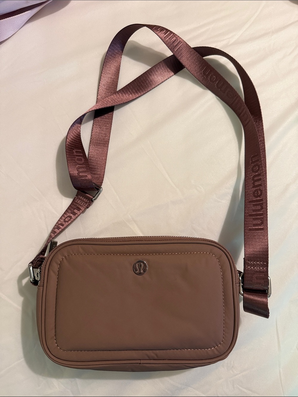 lululemon athletica Mauve Brown Crossbody Messenger Bag
